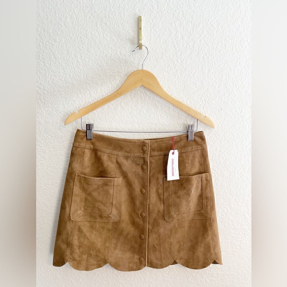 Zadig &Voltaire Jasia brown Suede mini skirt. 40. NWT - Picture 10 of 10
